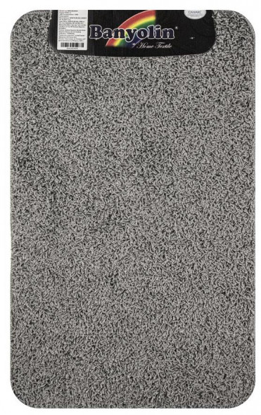 Коврик САНАКС 10308 Коврик в ванную SHAGGY ECO одинарный, СЕРЫЙ, 50х 80 см, 100% полиэстер, ворс 20 мм