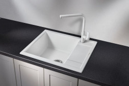 Мойка кухонная GRANULA GR-6002 АРКТИК (БЕЛЫЙ) кварц