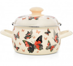 Кастрюля ЭСТЕТ Кастрюля ЭТ-72930 &quot;Бабочки&quot; сферическая 2.0л
