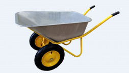 Тачка строительная ЭНЕРГОПРОМ WB5009MS2-120л.БТМ ,желтая (Колесо 3.25-8, 250 кг., т.0.8мм,проф.труба) NEW