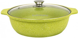 Жаровня KUKMARA ж31tsl а/пр литая 3,0л стекл/кр Trendy style lime