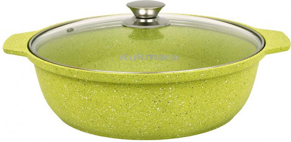 Жаровня KUKMARA ж31tsl а/пр литая 3,0л стекл/кр Trendy style lime