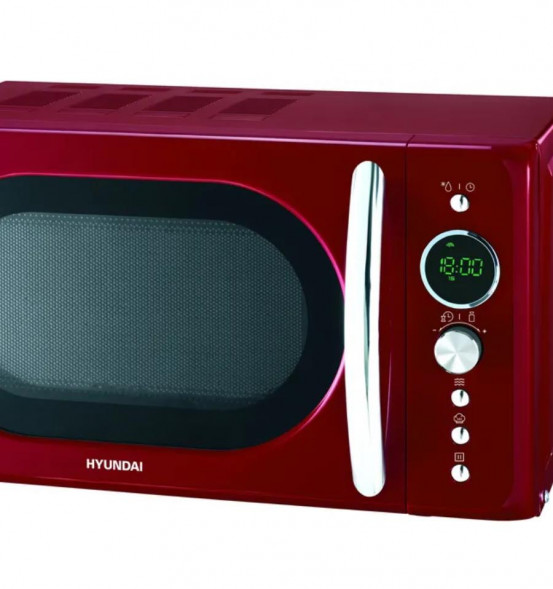 Микроволновая печь HYUNDAI HYM-D3037 20л. 700Вт красный/серебристый