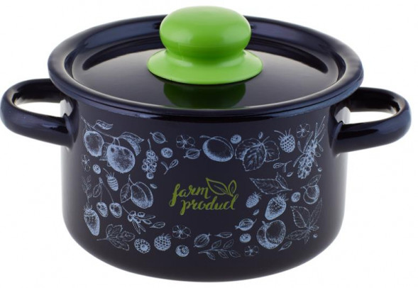 Кастрюля APPETITE 1с15с/1 Berry эмал цил 1,5л