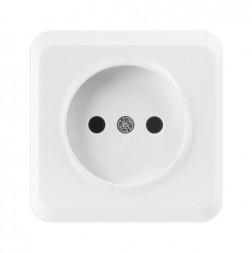 Розетка SMARTBUY (SBE-03w-10-S1-N) Юпитер, 1-местная, белый