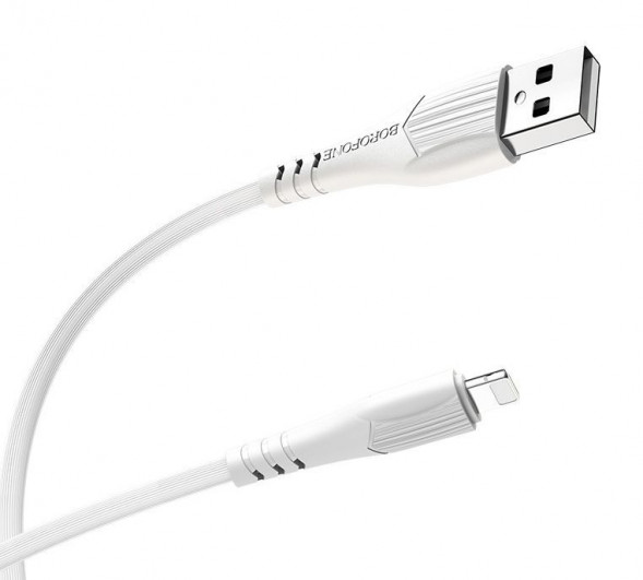 Дата-кабель 8 Pin BOROFONE (6931474720863) BX37 USB-Lightning 8 Pin 2.4A 1M - белый