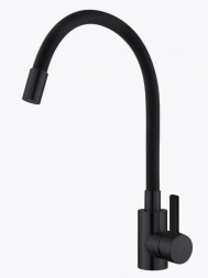 Смеситель для кухни GOTA ROCIO 016098-GOTA Black&amp;White Смеситель д/кухни шар. с силикон. изливом черный d35мм