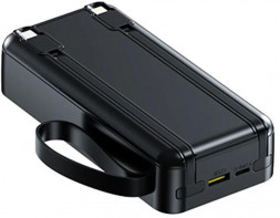 Повербанк AKSBERRY (6900290870014) E201 Lines PD22.5W with cabels 20000 mAh (черный)