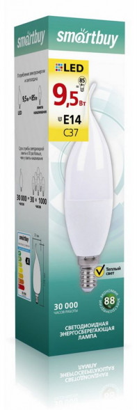 Лампа SMARTBUY (SBL-C37Can-9_5-30K-E14) 9,5W/3000/E14