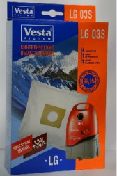Пылесборники VESTA FILTER LG 03S синтетика комл. 4шт.+2 фильтра (10)
