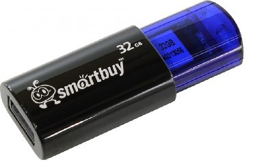 USB флеш SMARTBUY (SB32GBCl-B) 32GB CLICK BLACK/BLUE