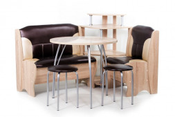 Кухонный уголок БИТЕЛ ЛОТОС НАБОР ОДНОТОН (ДУБ СОНОМА, Борнео умбер, Борнео умбер, серебро)