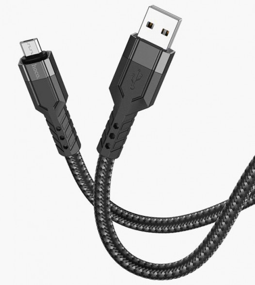 Кабель HOCO (6931474770585) U110 MicroUSB (m) 1.2m - черный