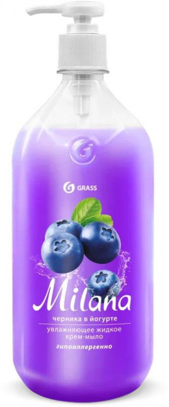 GRASS 126301 Milana черника в йогурте с дозатором (флакон 1000мл)