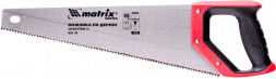 Ножовка MATRIX Ножовка по дереву, 400 мм, зуб 2D, каленый крупный зуб 5-6 TPI, двухкомпонентная рукоятка