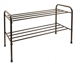 Обувница ИСТОК Подставка для обуви - 2 полки 80 см арт.ПО281 цв.Медный антик