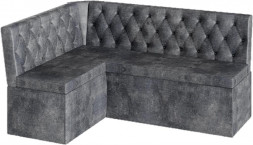 Скамья угловая со спальным местом BONMEBEL Скамья угловая Венеция ткань темно-серая (3 пак.)