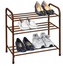 Этажерка VIOLET Этажерка для обуви 3-х ярусная (коричневый) 600201