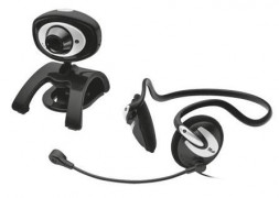 Веб-камера TRUST CHAT &amp; VOIP PACK DELUXE серебро/черный