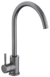 Смеситель АНТЕЙ 511517-ANT Булат Смеситель д/кухни шар. с высоким изливом нерж.сталь цвет графит