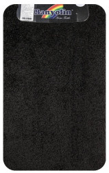 Коврик САНАКС 10309 Коврик в ванную SHAGGY ECO одинарный, ЧЁРНЫЙ, 50х 80 см, 100% полиэстер, ворс 20 мм