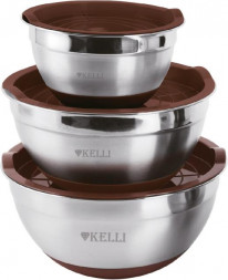 Набор мисок KELLI KL-232 Коричневый