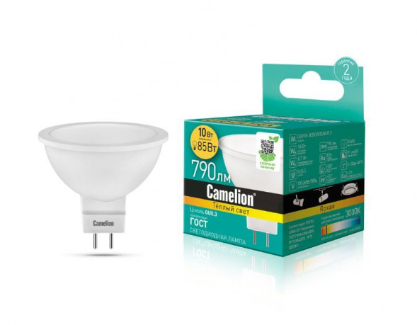 Лампа CAMELION (13684) LED10-JCDR/830/GU5.3 10Вт