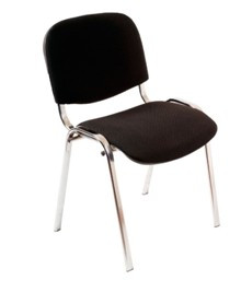 Стул OLSS стул ИЗО ткань цвет В-14 черный, каркас ХРОМ