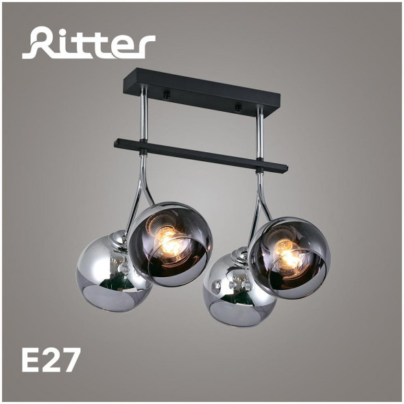 СВЕТИЛЬНИКИ ПОТОЛОЧНЫЕ, ЛЮСТРЫ RITTER 52553 0 Modern 00559/4 4хE27