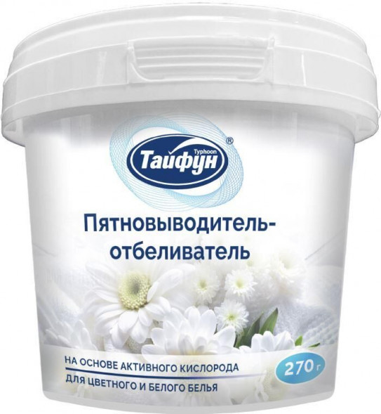 Пятновыводитель/отбеливатель ТАЙФУН 182159 Пятновыводитель отбеливатель 270 г ТАЙФУН 182159 Пятновыводитель отбеливатель 270 г