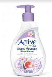 Жидкое крем-мыло ACTIVE Жидкое крем-мыло с витамином B5 "Инжир", дозатор, 350 мл Purple (511801643)