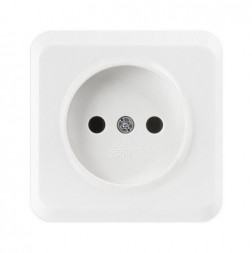 Розетка SMARTBUY (SBE-03w-10-S1-N-c) Юпитер, 1-местная, белый