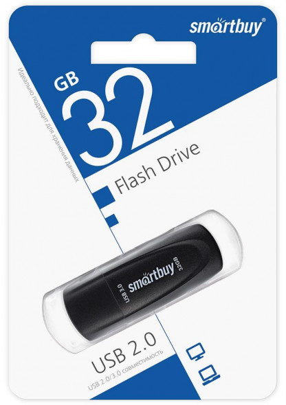Флэш-напокитель SMARTBUY (SB032GB3SCK) UFD 3.0/3.1 032GB Scout Black