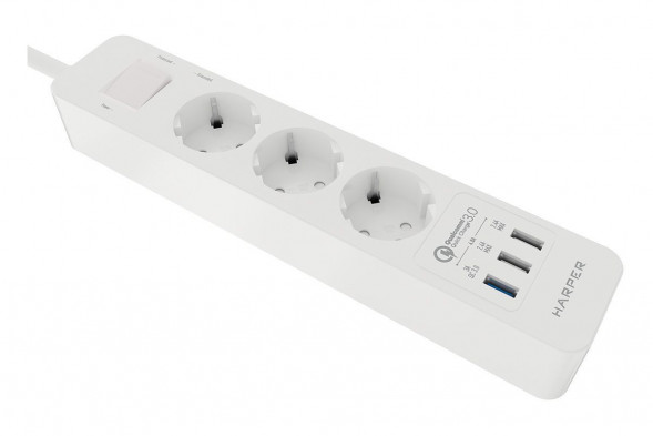 СЕТЕВЫЕ ФИЛЬТРЫ HARPER UCH-410 WHITE QC3.0
