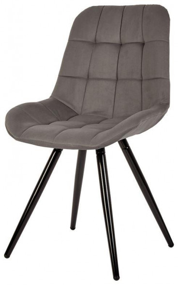 Стул обеденный POLINI Home Verona SM, серый-черный (2 кор.)