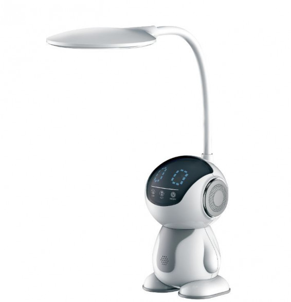 Настольный светильник CAMELION (13008) KD-858 C01 белый+серый (LED Свет-к наст.8 Вт,230В,500 лм,сенс.рег.ярк и цвет.темп)