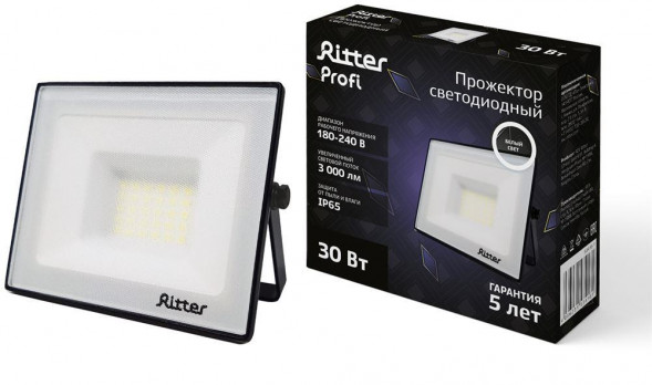 Прожектор светодиодный RITTER 53416 1 PROFI 30 Вт 4000К черный