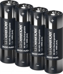 Аккумулятор DEFENDER (56512) HR6-2BL 2600 mAh АА, Ni-MH, блистер, 2 шт