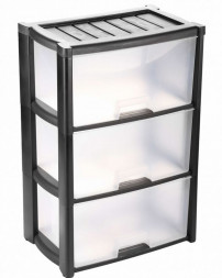 Комод АЛЬТЕРНАТИВА М7924 Колорит 3-х секцион. (черный)