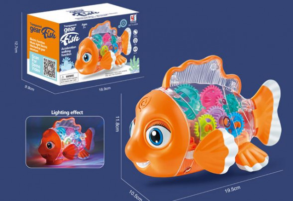 Игрушка NO NAME &quot;Рыбка с шестеренками&quot; (свет,звук,бат.3хАА не в к-те) 2165069
