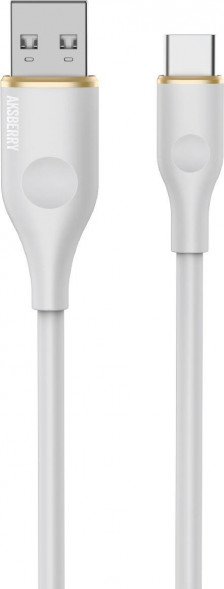 AKSBERRY (6900327530010) X162 Liquid silicone USB A -Type-C, белый