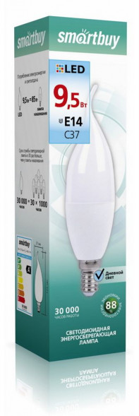 Лампа SMARTBUY (SBL-C37Can-9_5-40K-E14) 9,5W/4000/E14