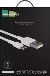Кабель MORE CHOICE (4610196408199) K19m USB 2.0A для micro USB - 2м White