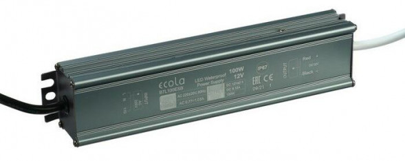 Блок питания ECOLA B7L100ESB 100W 220V-12V IP67 блок питания для светодиодной ленты
