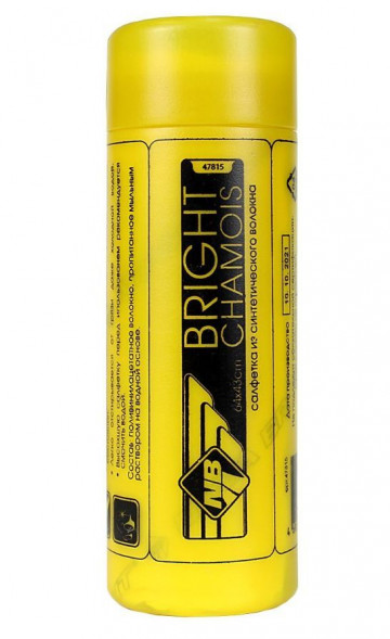 Салфетка для автомобиля NOVA BRIGHT из синтетической замши в тубе, большая (64х43см)/100 47815