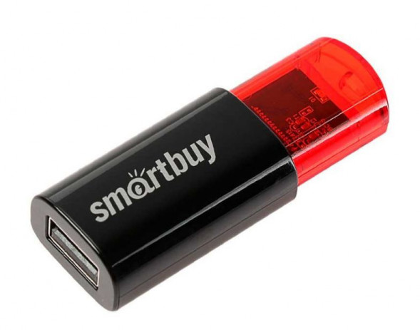 USB флеш SMARTBUY (SB32GBCl-K) 32GB CLICK BLACK/RED