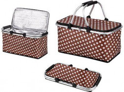 Термосумка ECOS Термосумка складная с алюминиевым каркасом CB-7046-3 с принтом горошек 107063