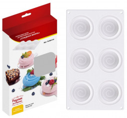 Силиконовая форма для муссовых десертов «Сладкая жизнь». Размер 29,5х17х3см. MULTIDOM Силиконовая форма для муссовых десертов ?Сладкая жизнь? 29,5x17x3см. VL80-314