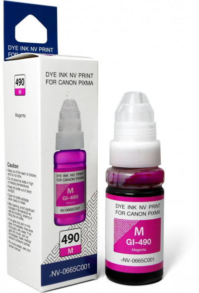 Чернила NV PRINT Чернила NVP GI-490M (NV-0665C001) для Canon Pixma G1400/G2400 (70 мл) Magenta (в коробке) совместимые