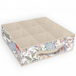 Органайзер HAUSMANN HM-A-12-3-1 ПЭТ, 35х27х9см, для хранения бежевый/принт